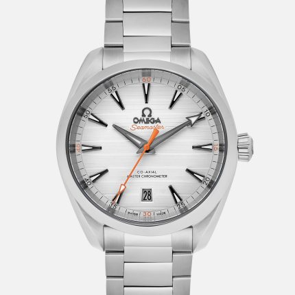 Seamaster Aqua Terra 150M Co-Axial Master Chronometer 41mm White Dial With Orange Accents On Bracelet(1:1 replica)