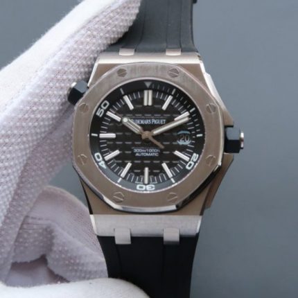 Replica Audemars Piguet JF Royal Oak Offshore Diver 15703 Black Dial Rubber Strap A3120