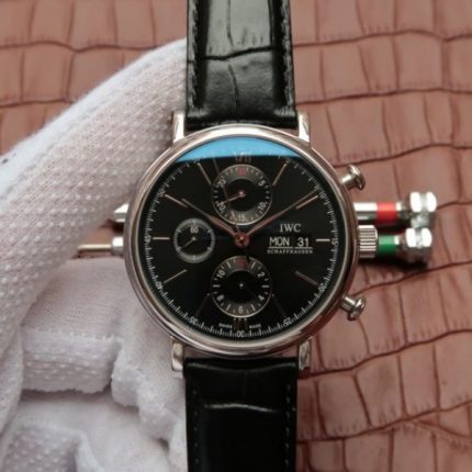 Replica IWC V6 IW391008 Portofino Chronograph Black Dial A7750