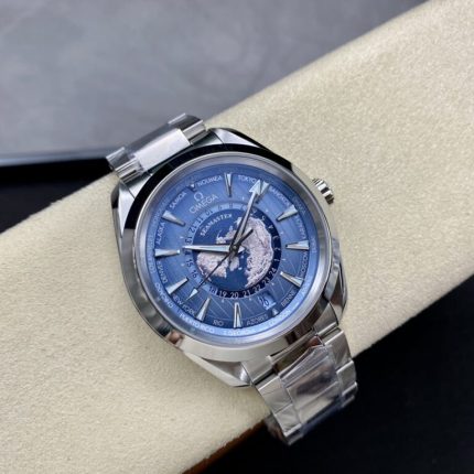 Omega Replica 11 Watch Aqua Terra Worldtimer Steel Strap Factory VS 43mm