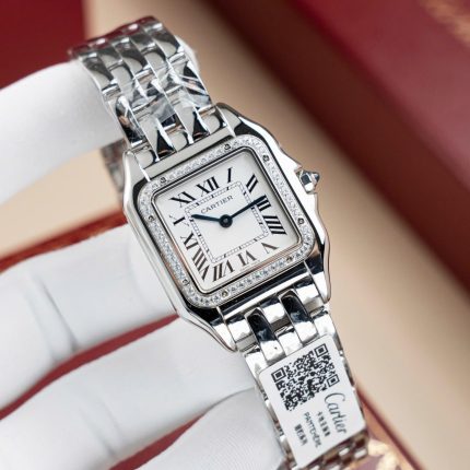 Cartier Panthere W2PN0007 Replica Watch White Dial Metal Wire 27x37mm