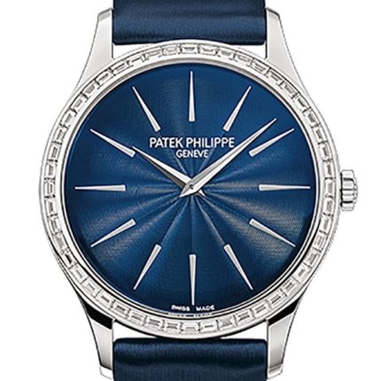 Patek Philippe Calatrava Night Blue Dial 33mm Ladies Hand Wound Watch 4897/300G(1:1 replica)