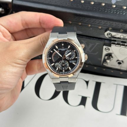 Vacheron Constantin Copies Watch Overseas Dual Time 47450 Demi Rose Gold 9F Factory 42mm