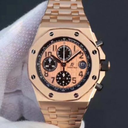 Replica Audemars Piguet JF Royal Oak Offshore Gold Theme 26470OR RG Bracelet A3126